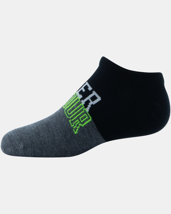 Boys' UA Essential Lite No-Show Socks 6-Pack, Black, pdpMainDesktop image number 10